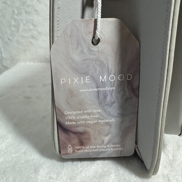 Pixie Mood Zoe Crossbody Purse Handbag Gray Vegan Leather Adjustable Strap - Picture 6 of 13